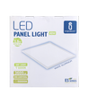 LED E5 40W 6500K Panel - 595x595x8mm - Hvid - 1,5m Kabel med Stik