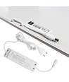 LED E5 Panel, 40W, 3000K, 595x595x8mm, Hvid, 1.5m Ledning, Stik, UGR19