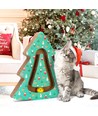 Katte-legetøj 2-i-1 Juletræ - 34 x 38,5 x 5,5 cm