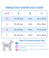 Genanvendelige Hunhundebleer - Str. S (30-35 cm) - Pink/Blå/Lilla