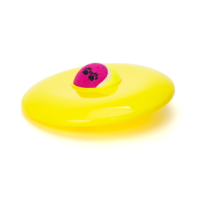 Se Frisbee med bold D21cm - Gul/Rød/Blå, assorteret 1 stk. hos Aigostar.dk