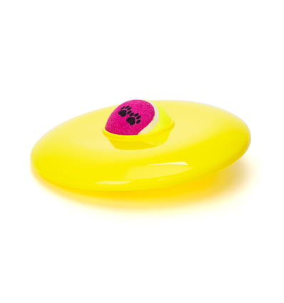 Frisbee med bold D21cm - Gul/Rød/Blå, assorteret 1 stk.