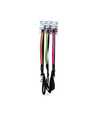 Genopladeligt LED Hundesnor - USB, W2.5*L120cm - Grøn/Pink/Orange
