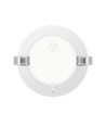 LED Downlight Pro, Indbygget Rund 6W - Klar/Koldt Hvid 6500K, Mat Hvid, Plast, Ø118mm