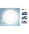 LED Downlight Pro, Indbygget Rund 6W - Klar/Koldt Hvid 6500K, Mat Hvid, Plast, Ø118mm