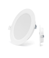 LED Downlight Pro, Indbygget Rund 9W - Naturlig Hvid 4000K, Mat Hvid, Plast, Ø145mm