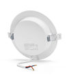 LED Downlight Pro, Indbygget Rund 9W - Naturlig Hvid 4000K, Mat Hvid, Plast, Ø145mm