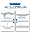 LED E6 - Firkantet Indbygningsspot, Baggrundsbelyst, 6W, 6500K, Til Nedfældning (Udskæringsstørrelse: 95mm-105mm)