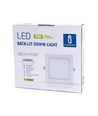 LED Downlight Pro, Indbygning Firkantet 9W - Naturlig Hvid 4000K, Mat Hvid, Plastik, 145mm