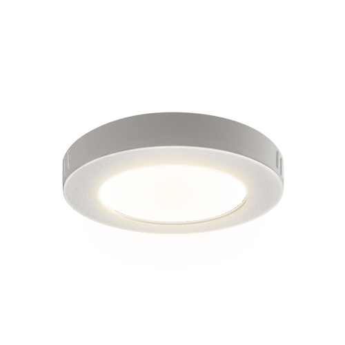 LED Downlight Pro Rund 6W - Naturlig Hvid 4000K, Mat Hvid, Plast