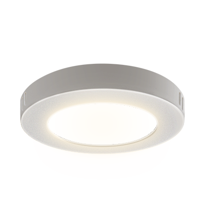 LED Downlight Pro Rund 6W - Naturlig Hvid 4000K, Mat Hvid, Plast