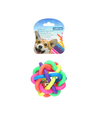 Hundelegetøj - Bold i Regnbuefarver, Ø8,5 cm
