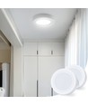 LED Downlight Pro, Påbygning Rund 6W - Klar/Koldt Hvid 6500K, Mat Hvid, Plastik