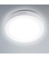 LED Downlight Pro, Påbygning Rund 6W - Klar/Koldt Hvid 6500K, Mat Hvid, Plastik