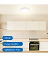 LED Downlight Pro, Overflademonteret Rund 12W - Naturligt Hvid 4000K, Mat Hvid, Plastik