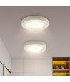 LED Downlight Pro, Overflademonteret Rund 12W - Naturligt Hvid 4000K, Mat Hvid, Plastik