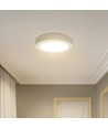 LED Downlight Pro, Overflademonteret Rund 12W - Naturligt Hvid 4000K, Mat Hvid, Plastik