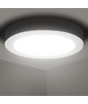 LED Downlight Pro, Overflademonteret Rund 12W - Naturligt Hvid 4000K, Mat Hvid, Plastik