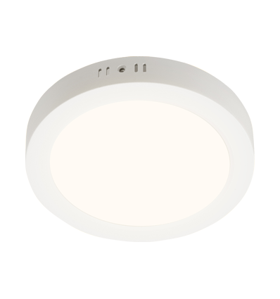 LED Downlight Pro, Overflademonteret Rund 12W - Naturligt Hvid 4000K, Mat Hvid, Plastik