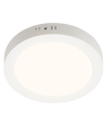 LED Downlight Pro, Overflademonteret Rund 12W - Naturligt Hvid 4000K, Mat Hvid, Plastik