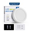 LED Downlight Pro, Overflademonteret Rund 12W - Naturligt Hvid 4000K, Mat Hvid, Plastik