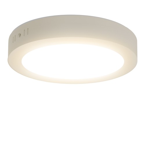 LED Downlight Pro, Overflademonteret Rund 18W - Naturligt Hvid 4000K, Mat Hvid, Plast