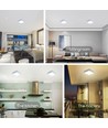 LED E6 Bagbelyst Kvadratisk Indbygningsspot 6W 6500K / Overflademontér - Psychiatry