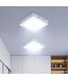 LED E6 Bagbelyst Kvadratisk Indbygningsspot 6W 6500K / Overflademontér - Psychiatry