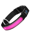 LED Hundehalsbånd USB-Genopladeligt - W2,5 x L51-61cm (L) - Pink