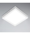 LED E6 - Bagbelyst Kvadratisk Indbygningsspot, 12W, 3000K, Overflademontering