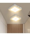 LED Loftlampe 12W E6 - Bagbelyst Firkantet, 3000K