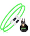 Grønt LED-Silikone Halsbånd W1.0*L70cm - USB-Genopladeligt