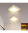 LED Loftlampe 12W E6 - Bagbelyst Firkantet, 3000K