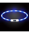 LED Silikone Luminøst Halsbånd - USB-Genopladeligt, Blå, 1.0cm*70cm