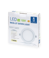 Outlet: LED E6 Bagbelyst Indbygningsspot, 12W, 4000K, Ø145-155mm, Rund - Til Indbygning