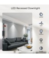 LED E6 Baggrundsbelyst Indbygningsspot, 12W, 6500K, Ø145-155mm, Rund, Planmonteret