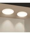 Outlet: LED E6 Baggrundsbelyst Indbygningsspot, 18W, 4000K, Ø190-200mm Udskæring, Rund, Plan Montering