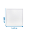 LED E5 Panel 40W 3000K - Hvid UGR19 (595x595x8mm)