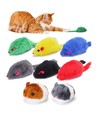 Kattelegetøj sæt Mus - Assorterede farver, 7,5cm, 12 stk./pakke
