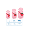 Hoodie Tværkropstaske - L: 35 cm / XL: 40 cm / XXL: 45 cm - Blå/Grå/Pink