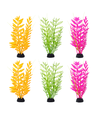 Fluorescerende Akvatiske Planter - L17 x B20 cm - Grøn/Orange/Rød