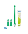 Tandplejesæt: 70g Tandpasta & 3 Tandbørster
