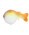 Fluorescerende Pufferfisk - L8,5 x B5,5 cm - Orange/Grøn/Blå