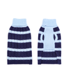 Stribet Rullekravesweater - L20cm/L25cm/L30cm | Farver: Mørkeblå & Lyseblå / Rød & Hærgrøn / Mørkegrå & Sølvgrå