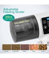 Automatisk Fiskemad foderautomat - Sort/Hvid, 15x11cm