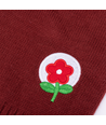 Blomster Skildpaddehals Sweater - Applikations, Grå/Bordeaux/Kongeblå, Størrelser: L (35cm), XL (40cm), XXL (45cm)