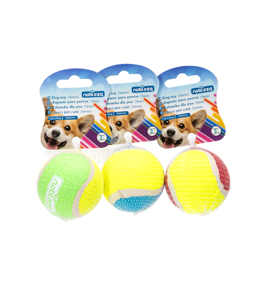 Slidstærke tennisbolde 6,4 cm Set