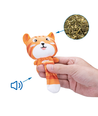 Kattelegetøj med Lyd og Katteurt - Orange 22x7x2 cm