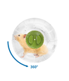 Hamster Krystalkugle Løbebold - Ø18,5 cm - Gennemsigtig, Hvid & Grøn