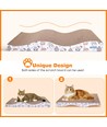 Katte kradsebrædt / seng 2-delt Sæt - Brun - L45 x W21 x H7,3 cm